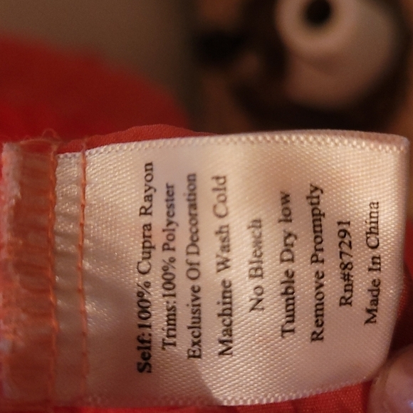 Johnny Was* Embroidered Boho Blouse* Floral* Coral* Sz XS - Picture 6 of 6